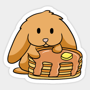 Cute Bunny Pancakes Sticker